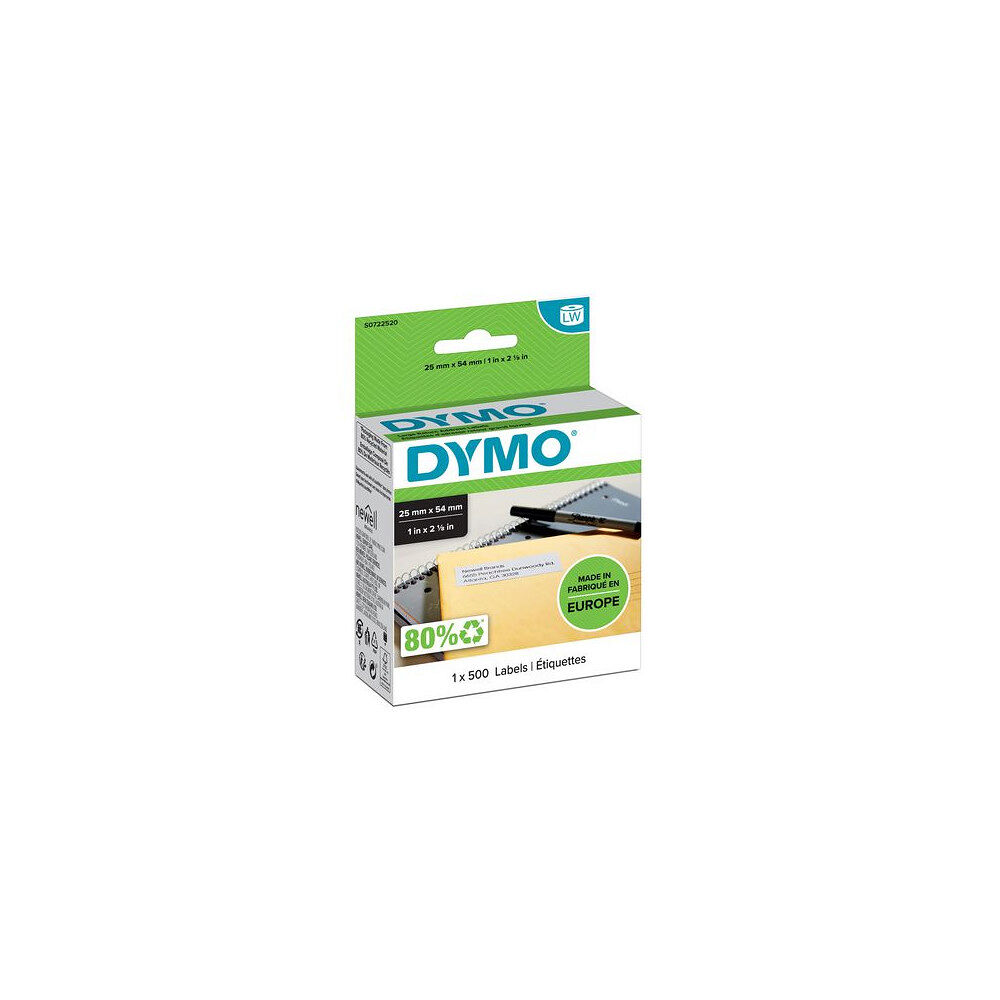 DYMO Etikett DYMO retur 25x54 mm 500/fp