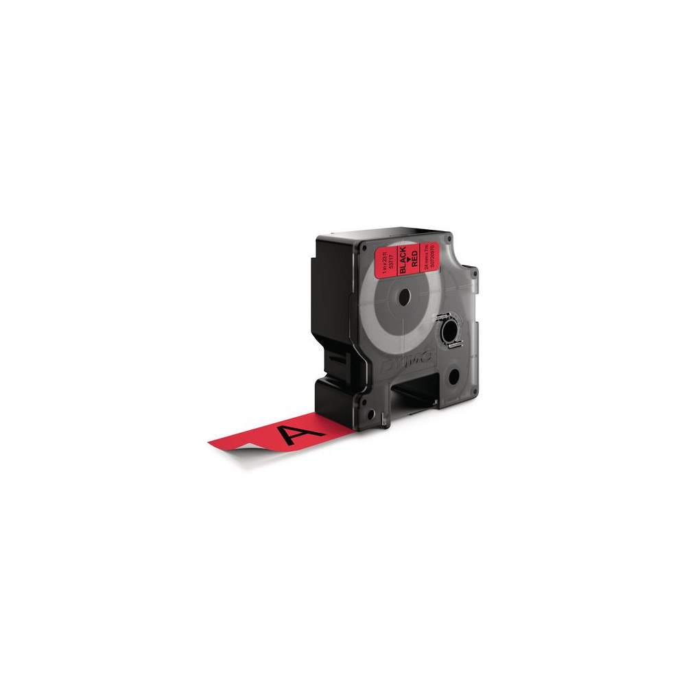 DYMO Tape DYMO D1 24mm svart på röd