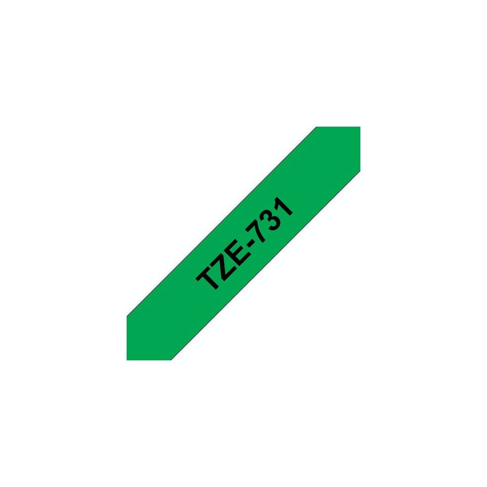 Brother Tape BROTHER TZE731 12mm svart på grön