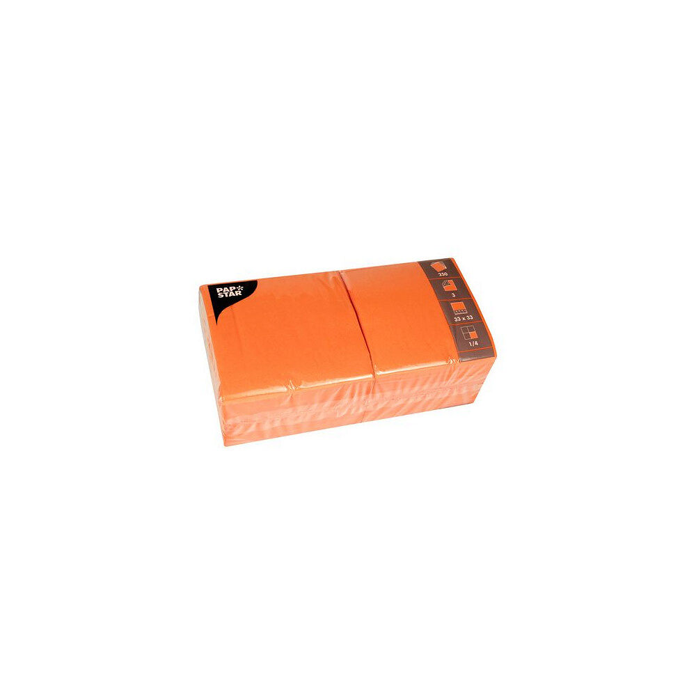 PAPSTAR Servett 3-lags 33x33cm orange 250/fp