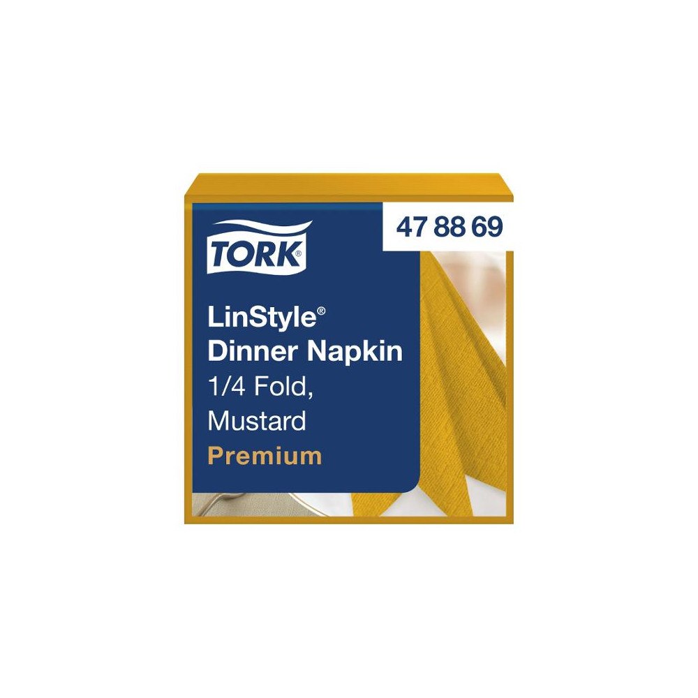 TORK Servett TORK LinStyle Middag gul 50/fp