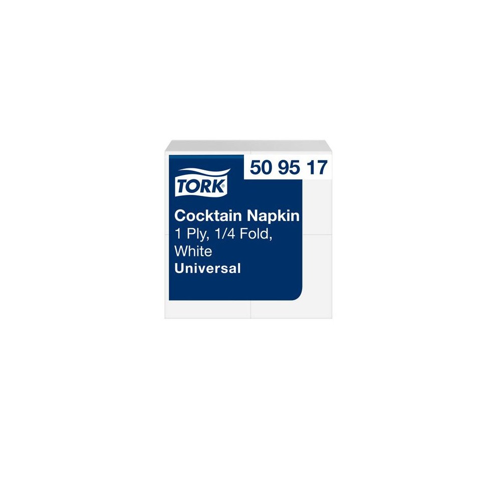 TORK Servett TORK Cocktail 1-lags vit 500/fp