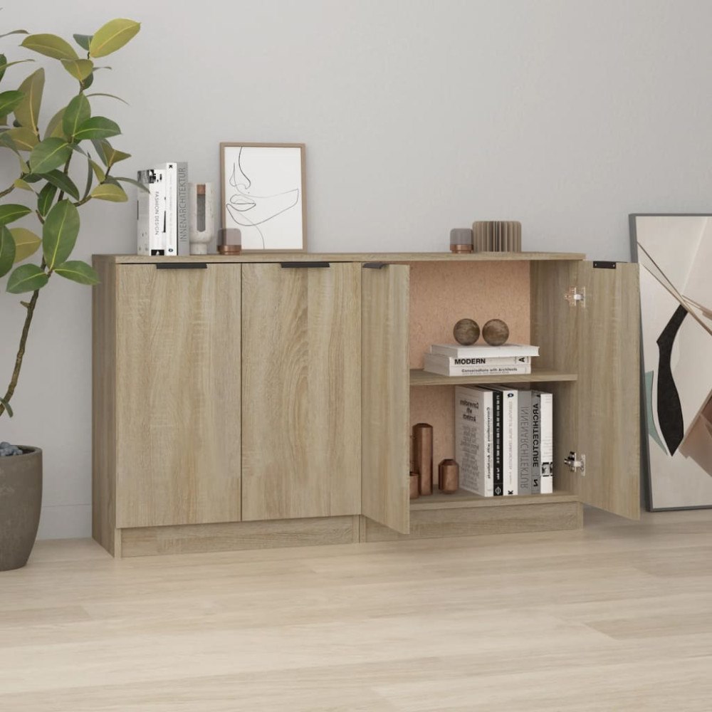 vidaXL Skänkar 2 st sonoma-ek 60x30x70 cm konstruerat trä