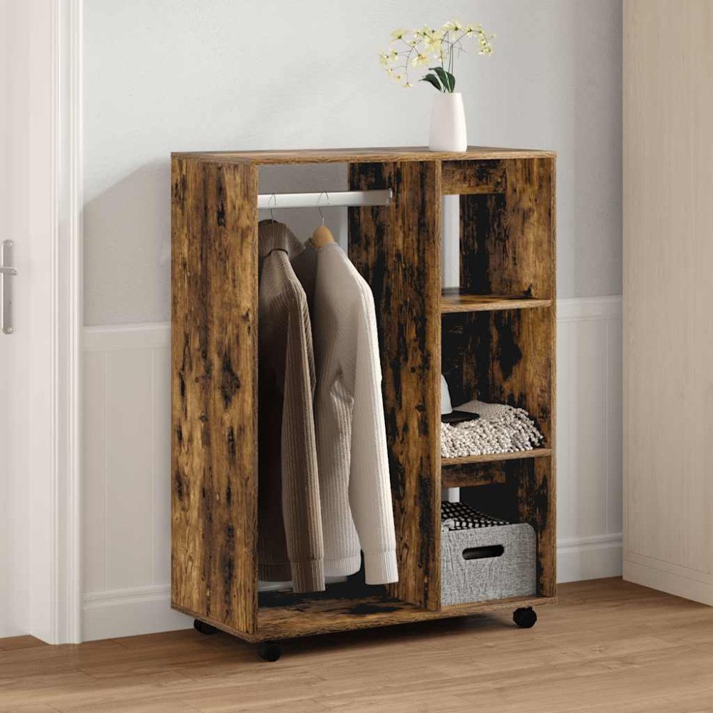 vidaXL Garderob rökfärgad ek 80x40x110 cm konstruerat trä