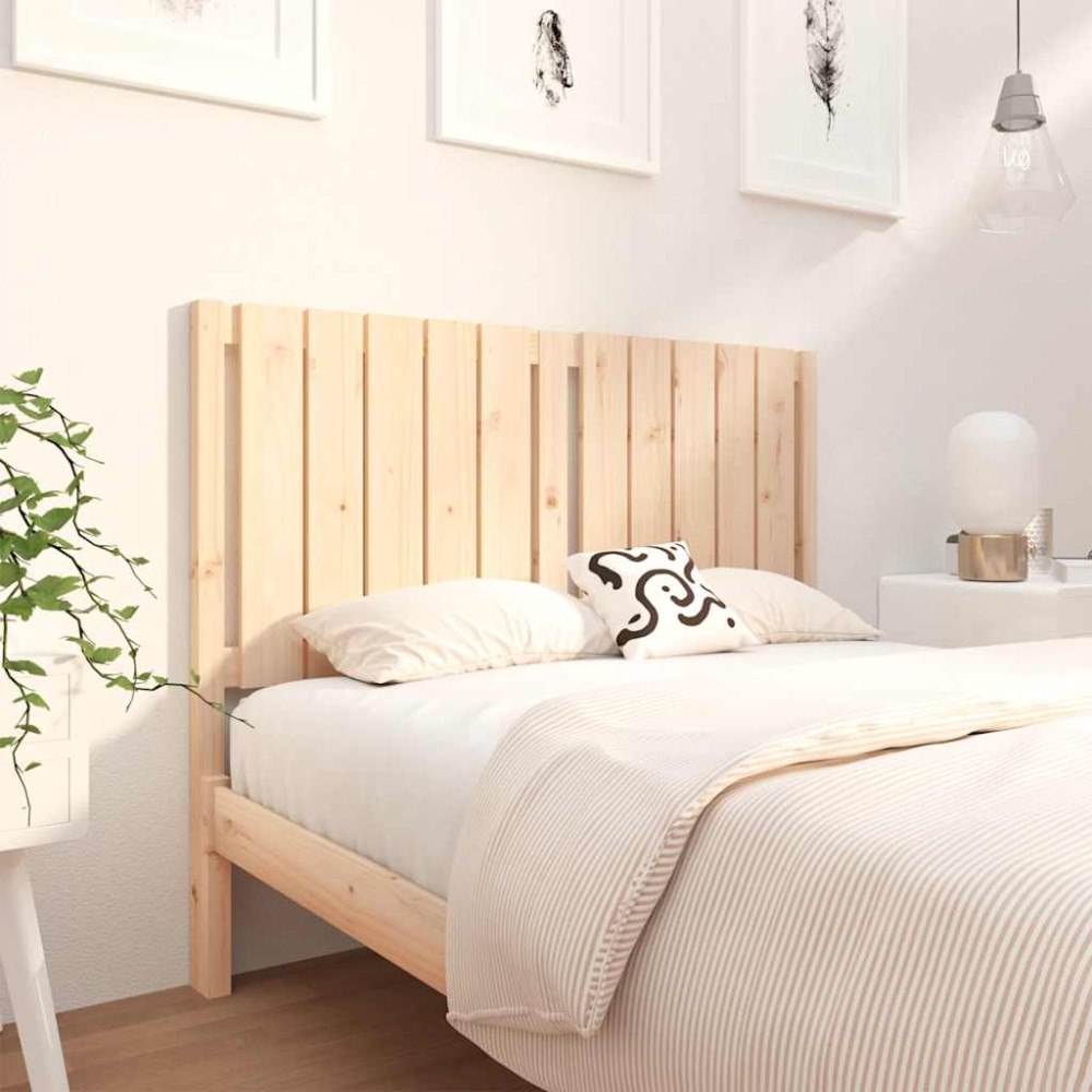 vidaXL Sänggavel 125,5x4x100 cm massiv furu