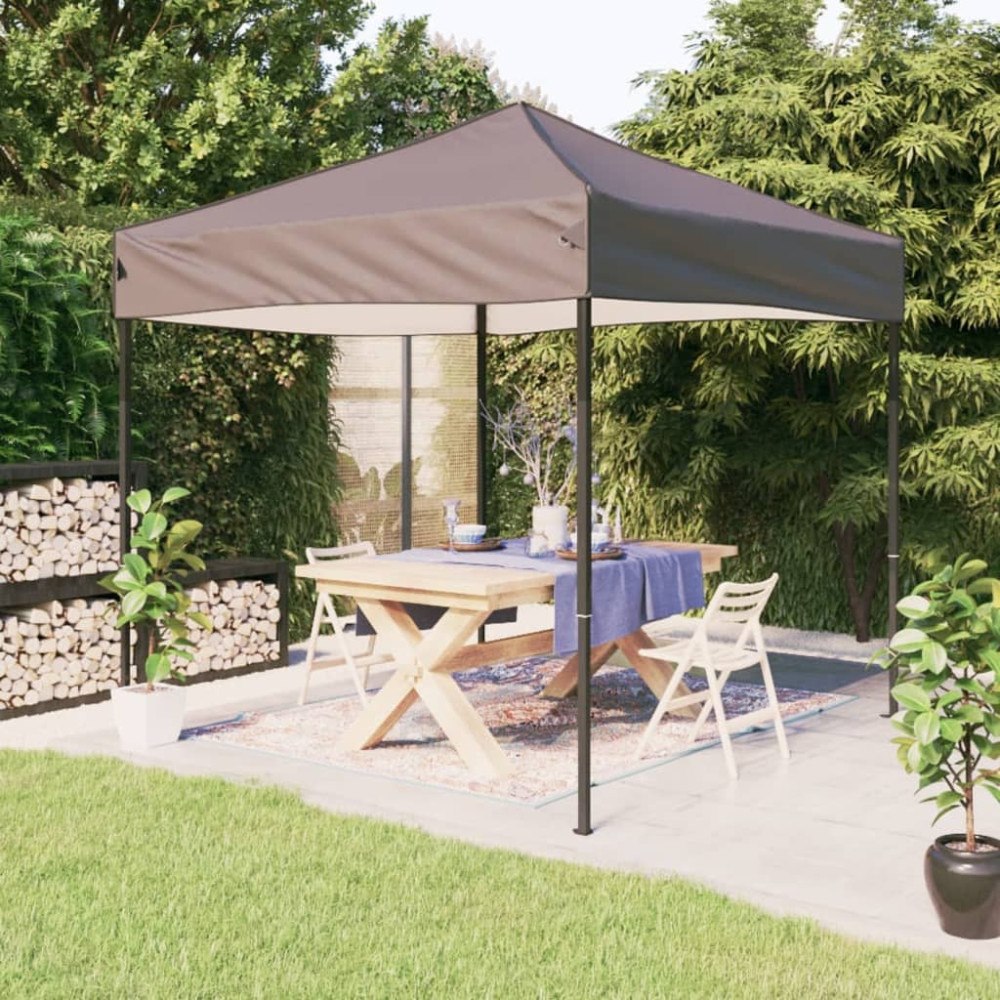 vidaXL Hopfällbart partytält taupe 3x3 m