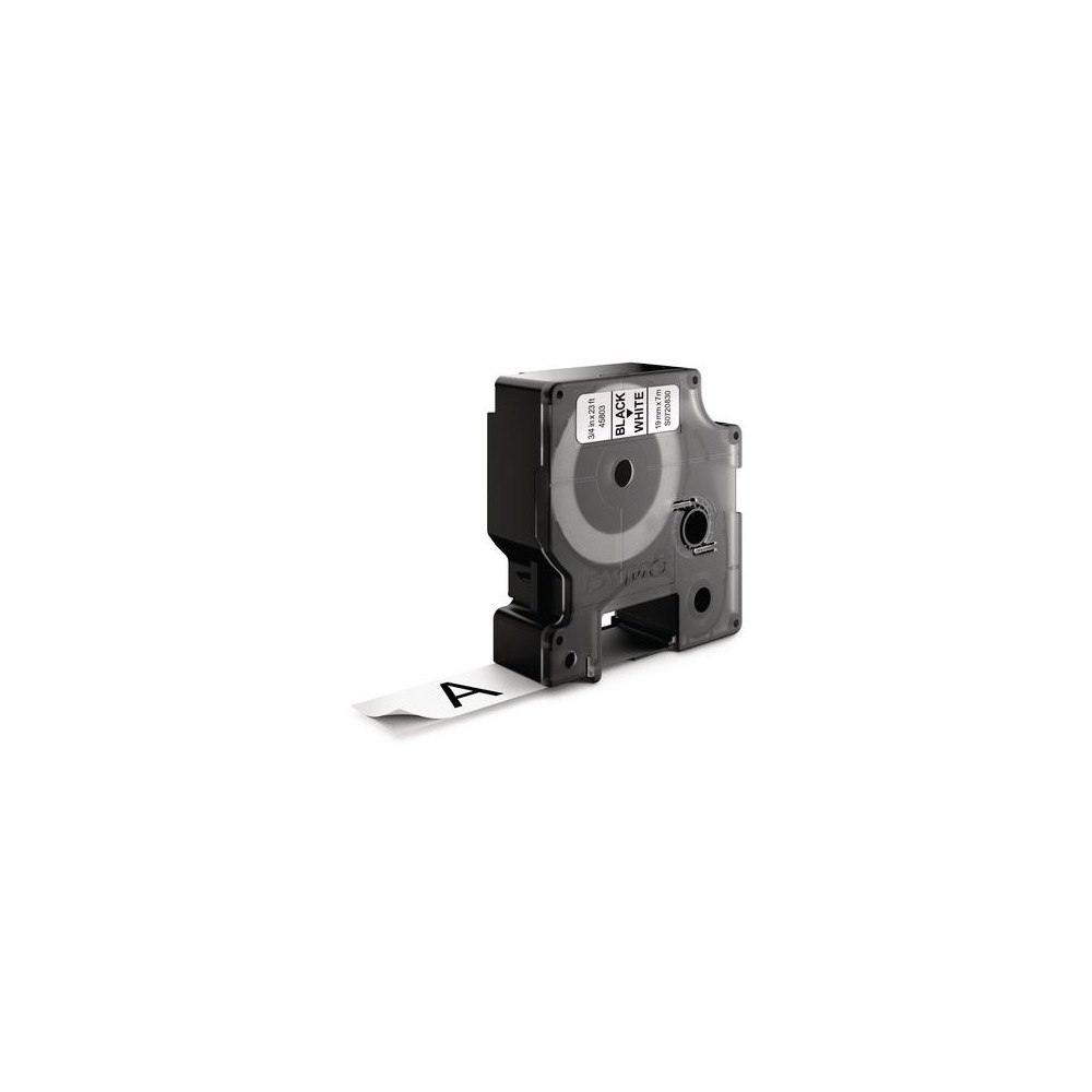 DYMO Tape DYMO D1 19mm svart på vit 10/fp