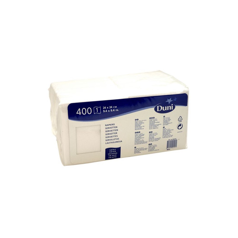 No Brand Servett 1-lags 24x24cm vit 500/fp