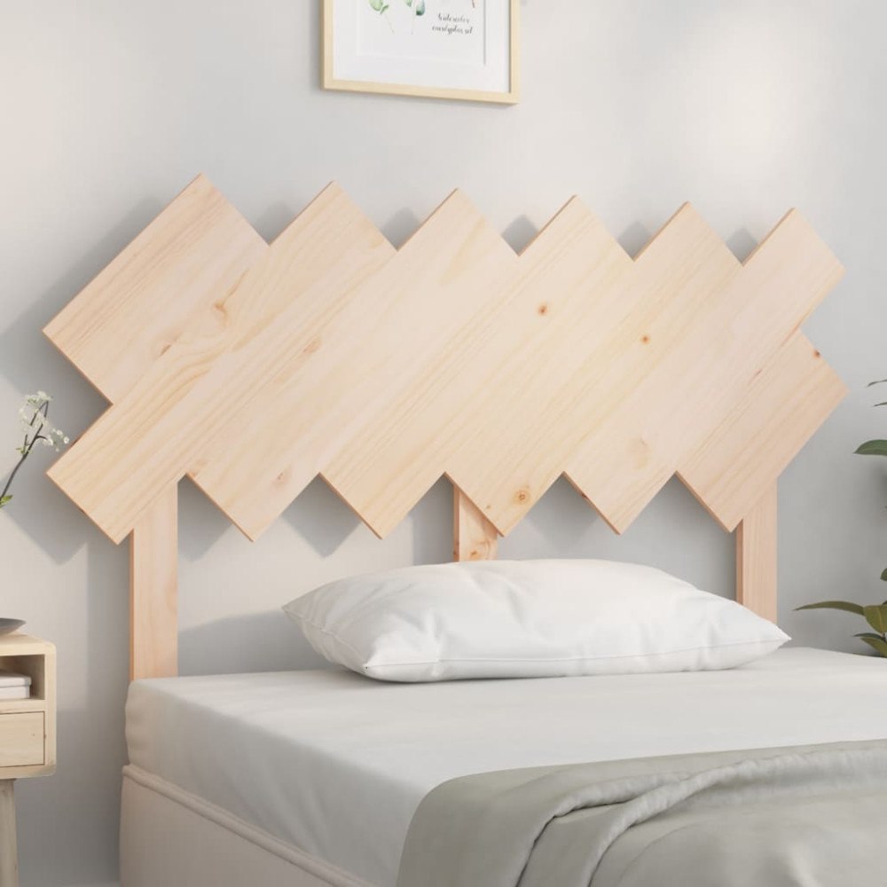 vidaXL Sänggavel 122,5x3x80,5 cm massiv furu