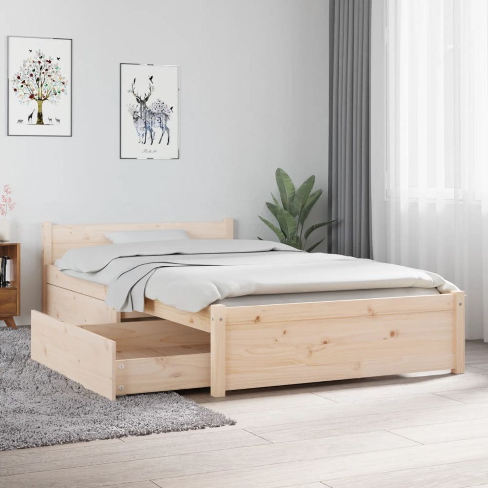 vidaXL Sängram med lådor 90x190 cm