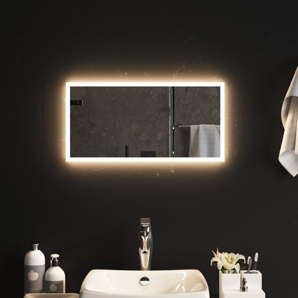 vidaXL Badrumsspegel LED 60x30 cm