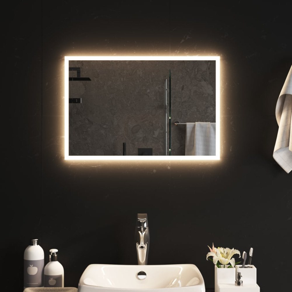 vidaXL Badrumsspegel LED 60x40 cm