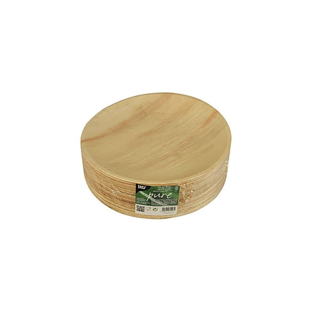 PAPSTAR Tallrik PURE Palmblad 23x2,5cm 25/fp