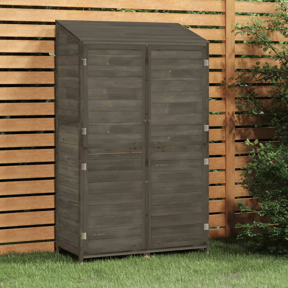 vidaXL Trädgårdsbod antracit 102x52x174,5 cm massivt granträ