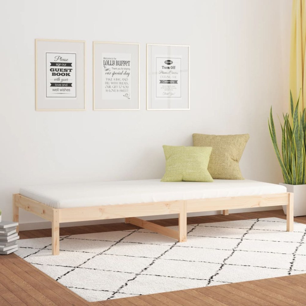 vidaXL Dagbädd utan madrass 80x200 cm massiv furu