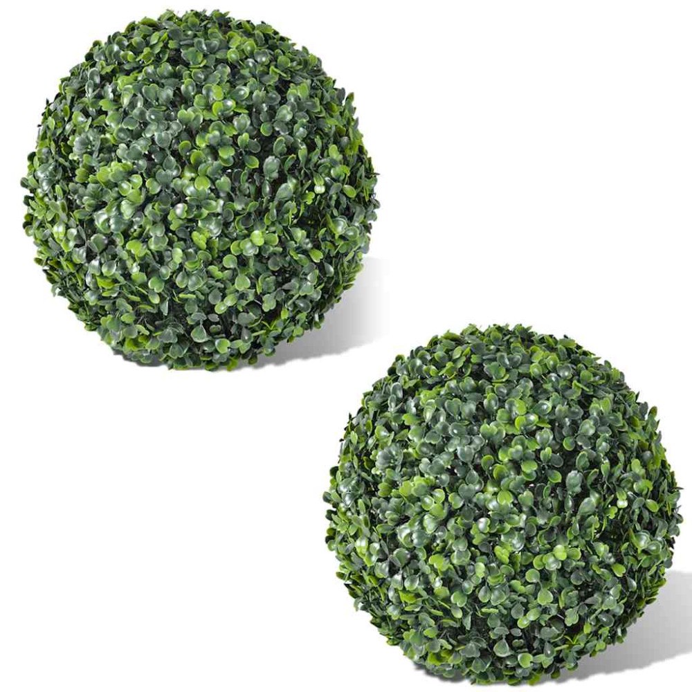 vidaXL Konstväxt Buxbombollar 2 st 35 cm