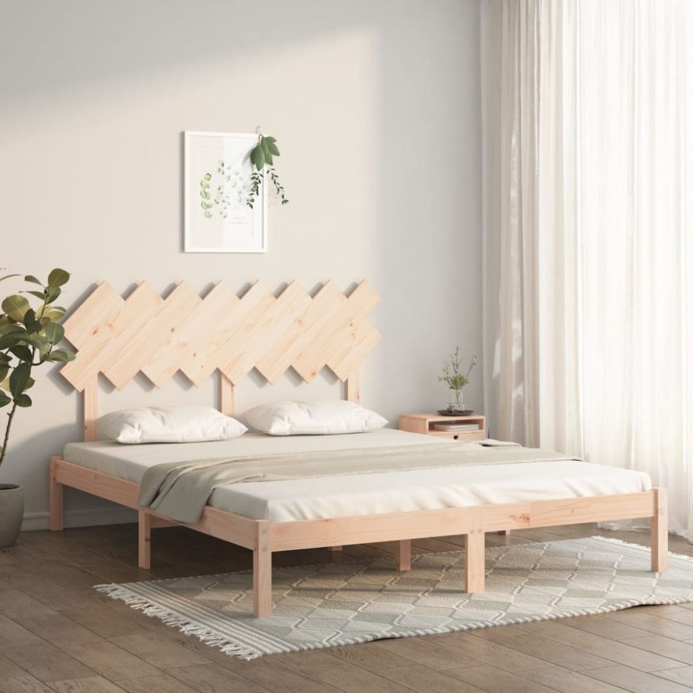 vidaXL Sängram 160x200 cm massivt trä
