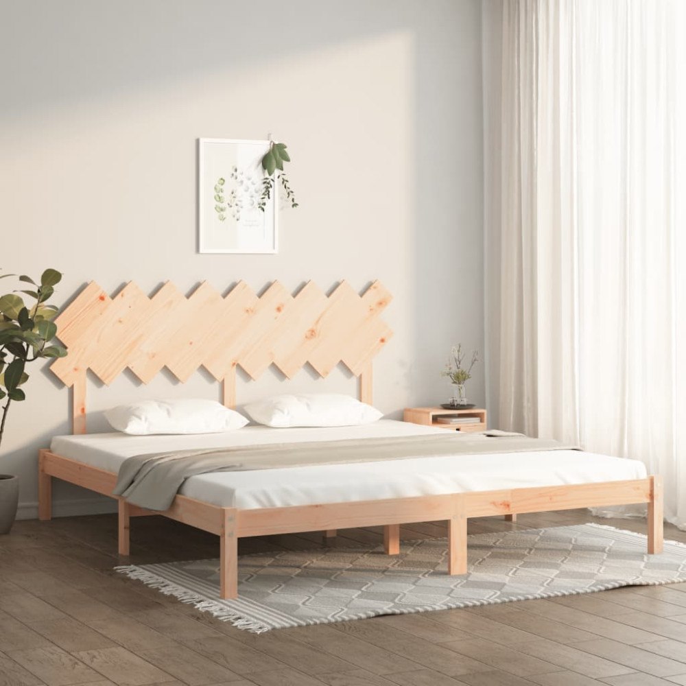 vidaXL Sängram massivt trä 180x200 cm
