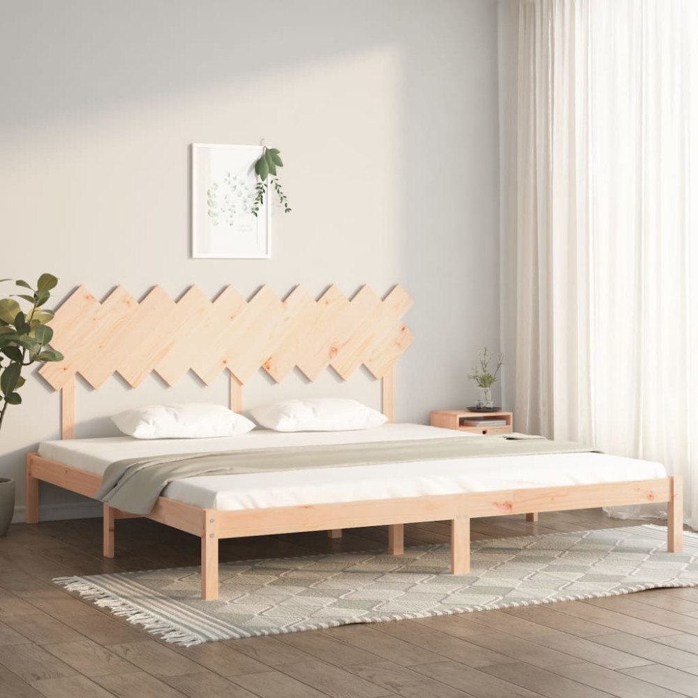 vidaXL Sängram 200x200 cm massivt trä