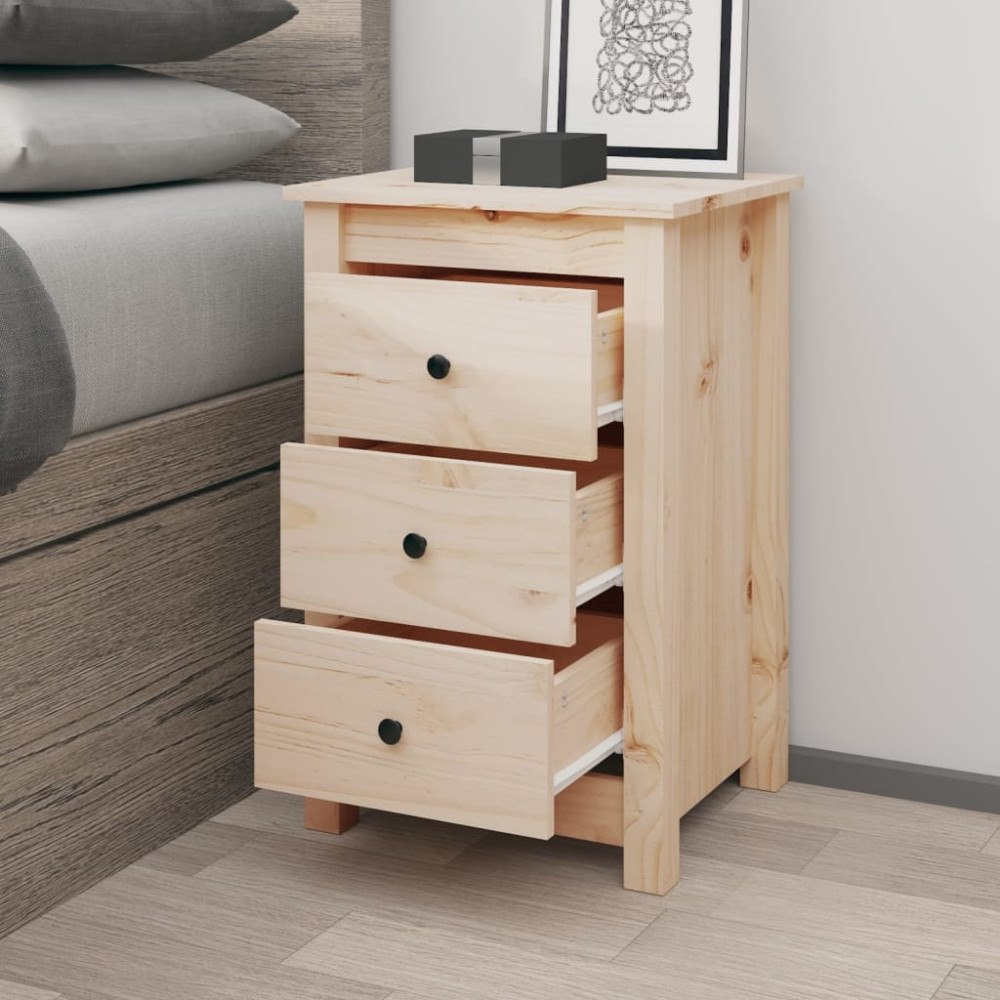 vidaXL Sängbord 40x35x61,5 cm massiv furu