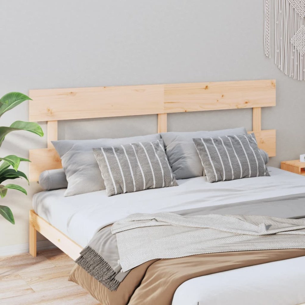 vidaXL Sänggavel 204x3x81 cm massiv furu