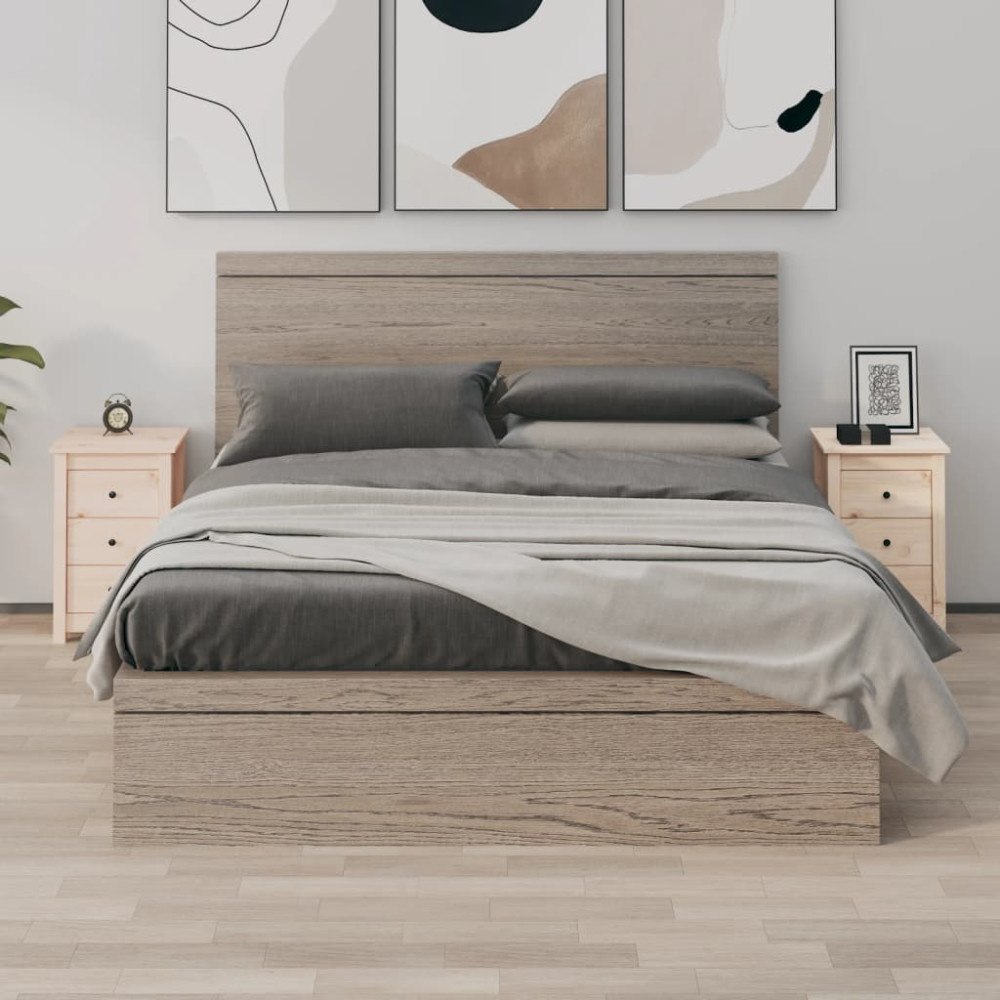 vidaXL Sängbord 2 st 40x35x61,5 cm massiv furu