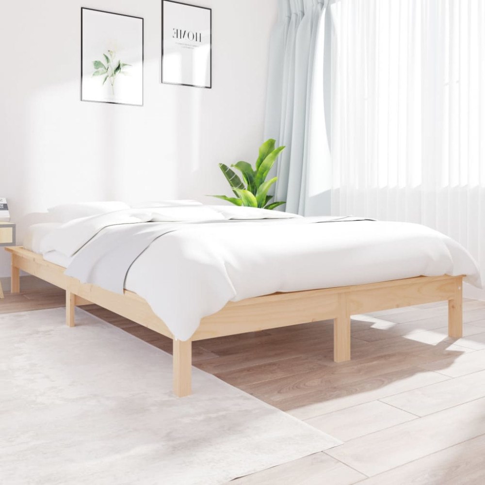 vidaXL Sängram 180x200 cm massiv furu