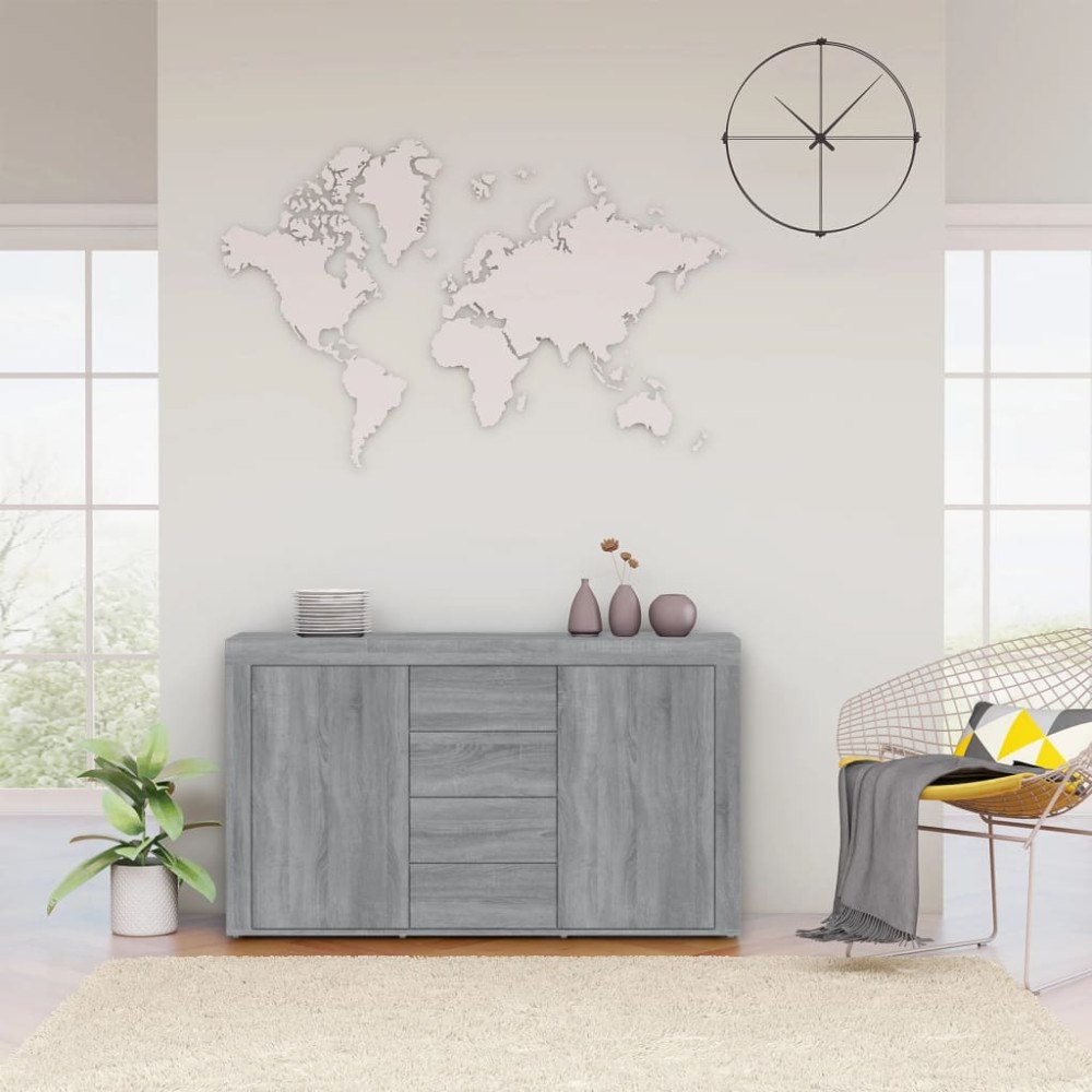 vidaXL Skänk grå sonoma 120x36x69 cm konstruerat trä