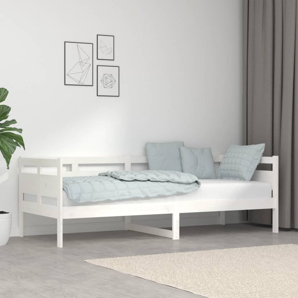 vidaXL Dagbädd vit 80x200 cm massiv furu