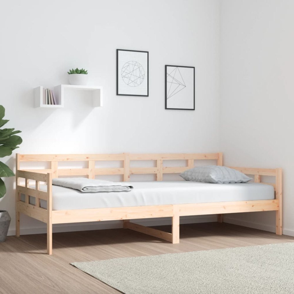 vidaXL Dagbädd massiv furu 90x200 cm