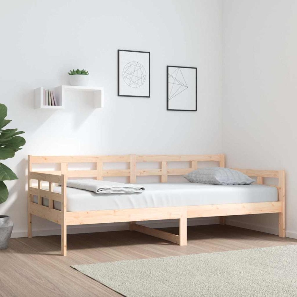 vidaXL Dagbädd massiv furu 90x190 cm