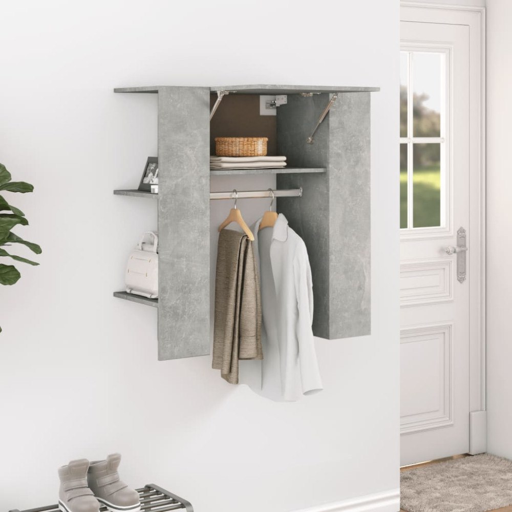 vidaXL Hallskåp betonggrå 97,5x37x99 cm konstruerat trä