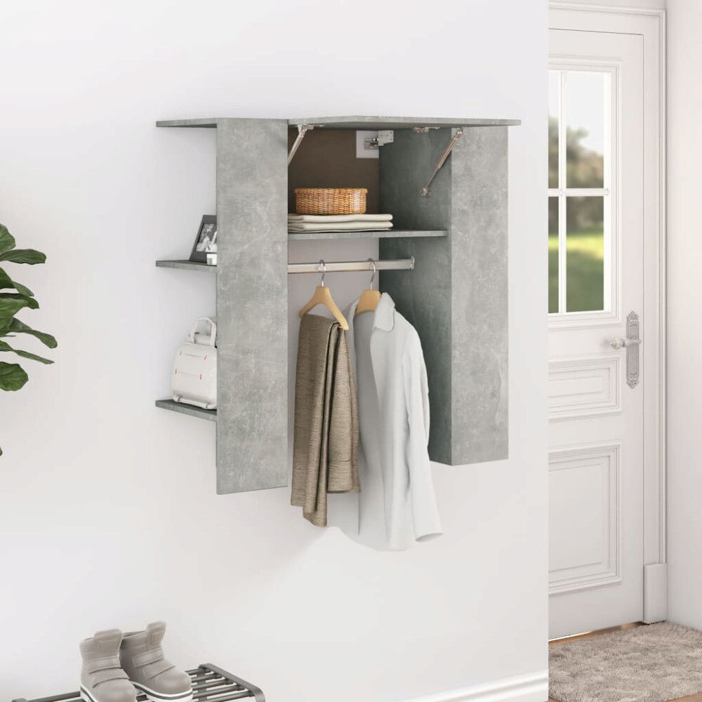vidaXL Hallskåp betonggrå 97,5x37x99 cm konstruerat trä