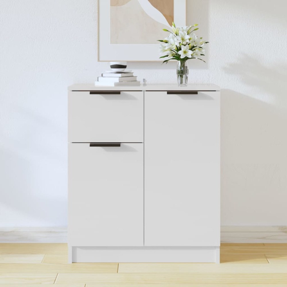 vidaXL Skänk vit 60x30x70 cm konstruerat trä
