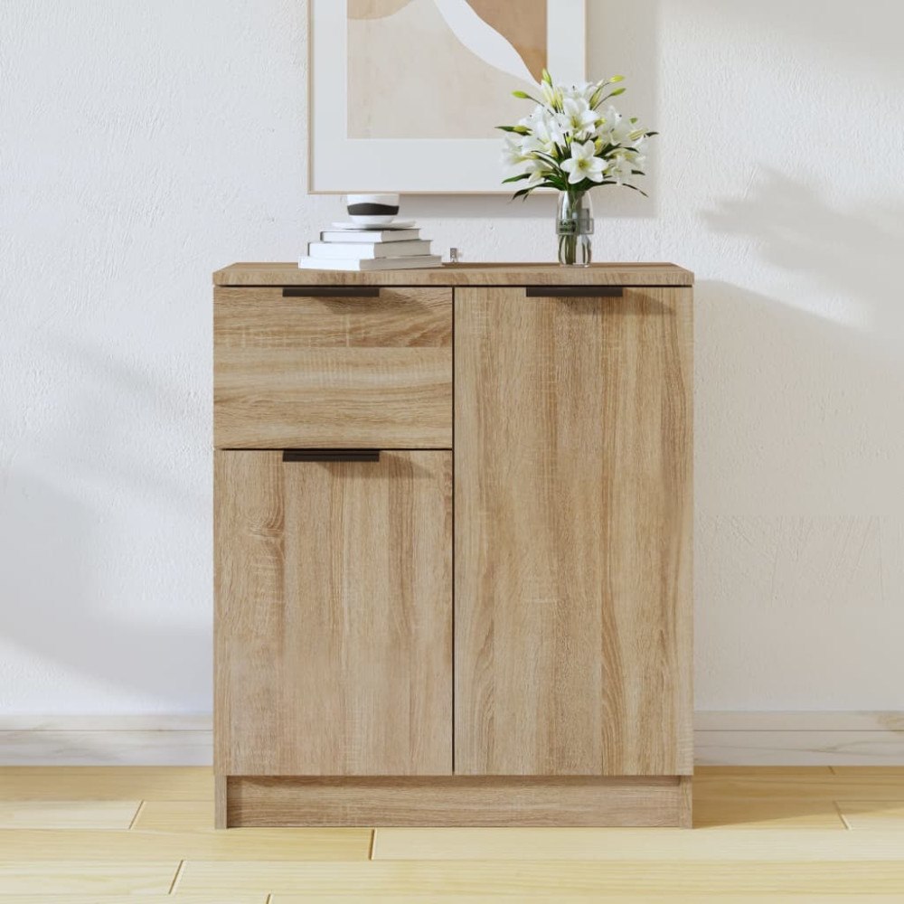 vidaXL Skänk sonoma-ek 60x30x70 cm konstruerat trä