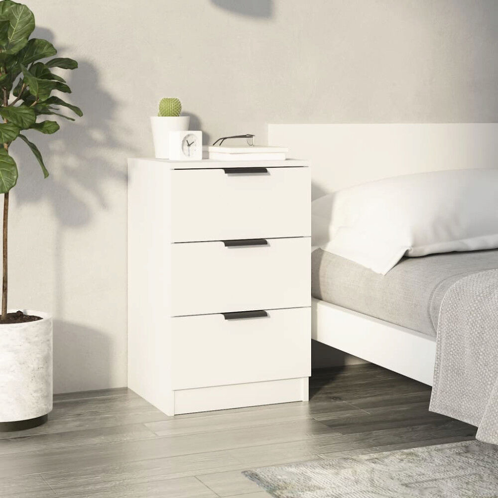 vidaXL Sängbord vit 40x36x65 cm