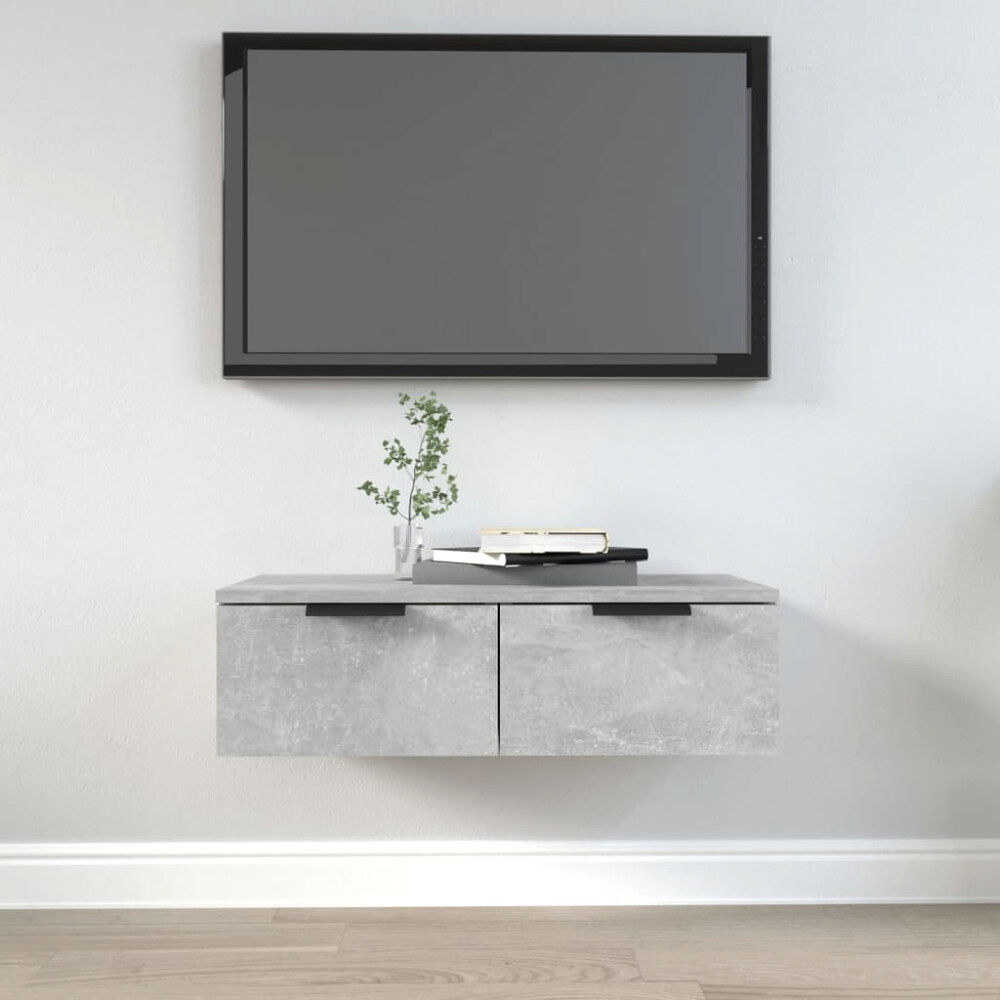 vidaXL Väggskåp betonggrå 68x30x20 cm konstruerat trä