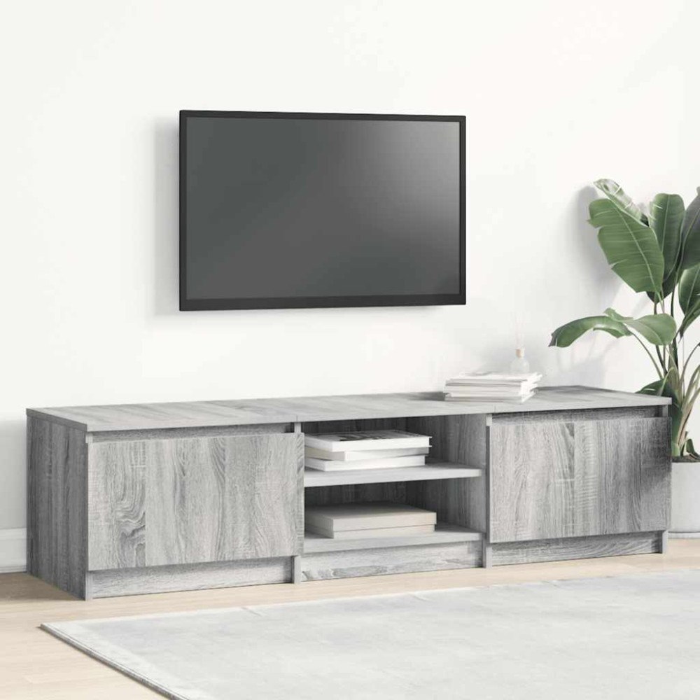 vidaXL Tv-bänk grå sonoma 140x40x35,5 cm konstruerat trä