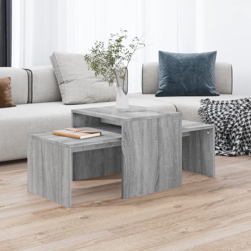 vidaXL Soffbord grå sonoma 100x48x40 cm konstruerat trä
