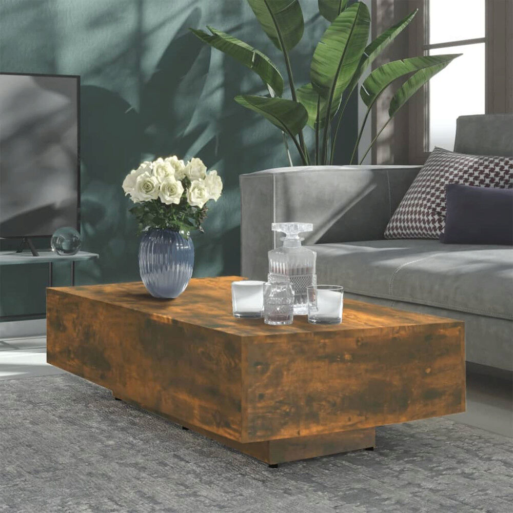 vidaXL Soffbord rökfärgad ek 100x49,5x31 cm konstruerat trä