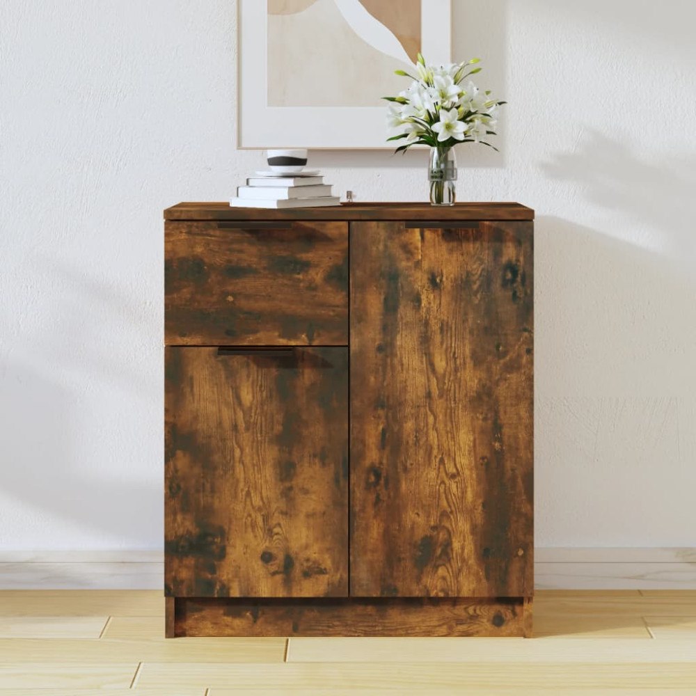 vidaXL Skänk rökfärgad ek 60x30x70 cm konstruerat trä