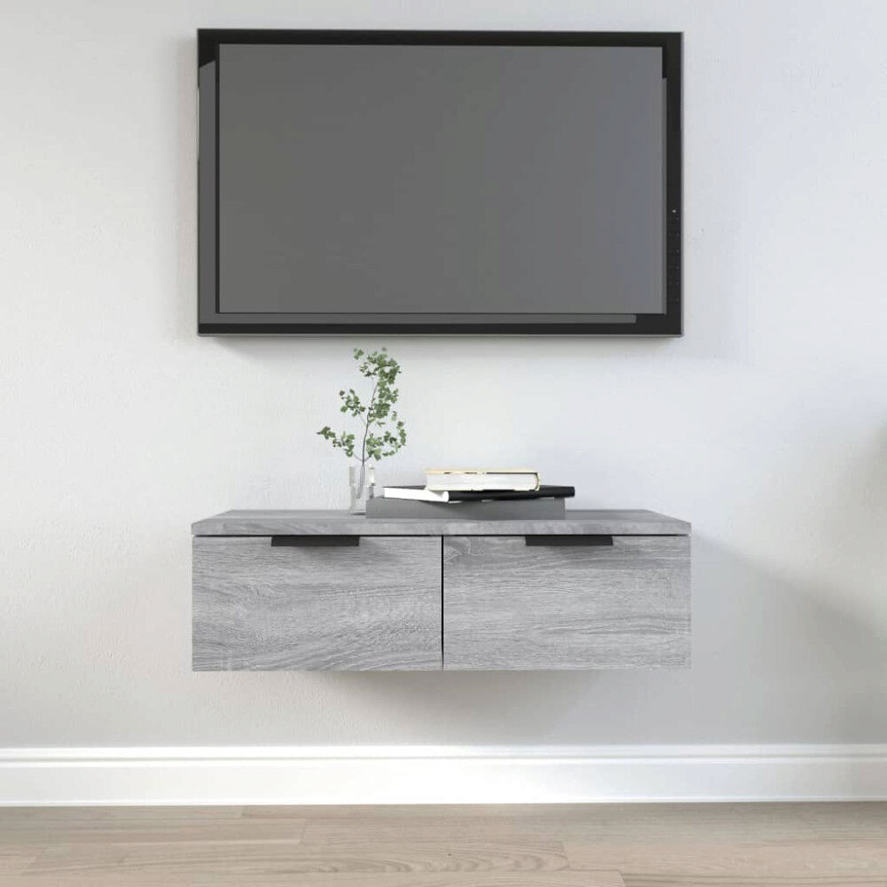 vidaXL Väggskåp grå sonoma 68x30x20 cm konstruerat trä