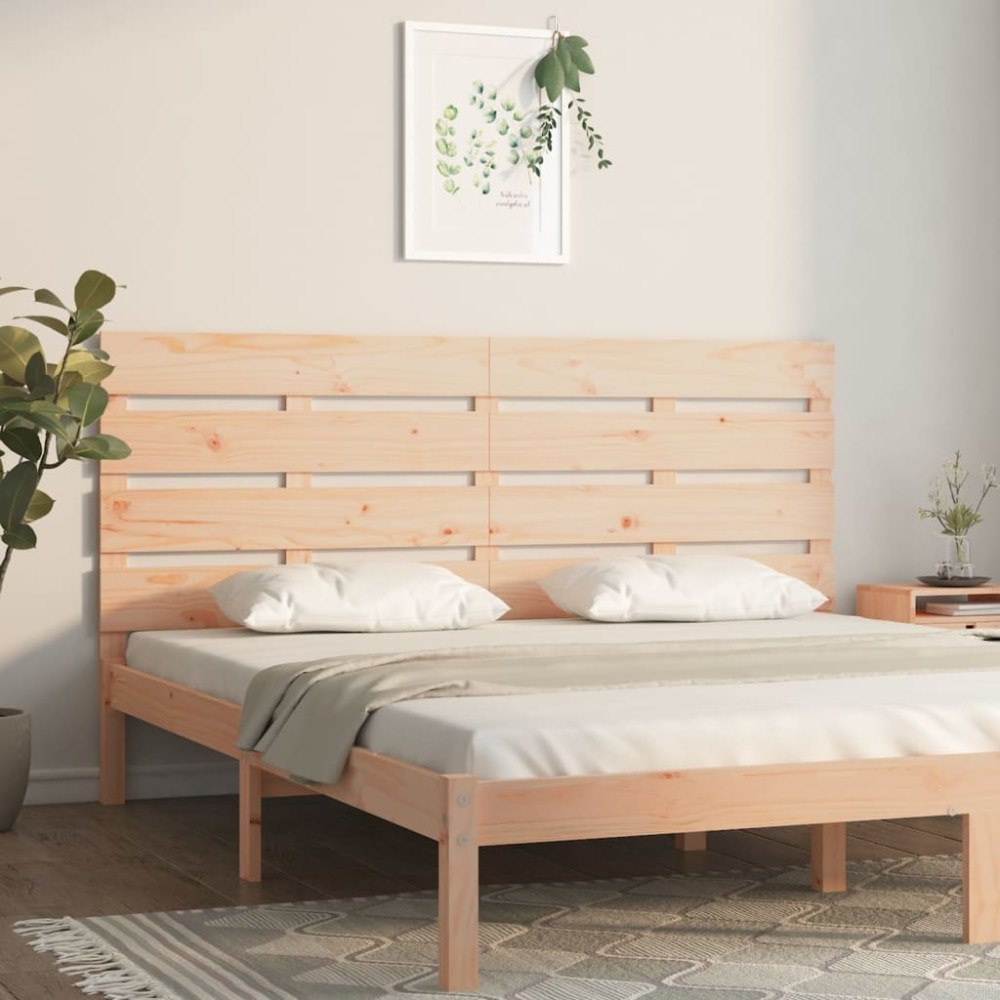 vidaXL Sänggavel 140x3x80 cm massiv furu