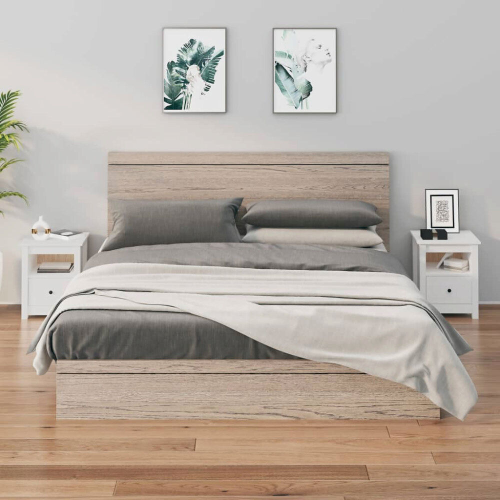 vidaXL Sängbord 2 st vit 40x35x49 cm massiv furu