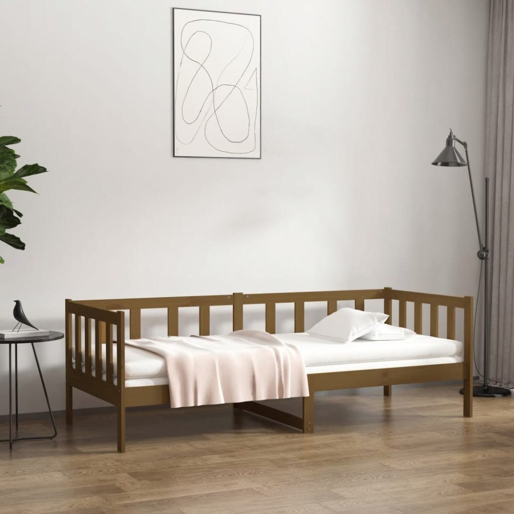 vidaXL Dagbädd honungsbrun 80x200 cm massiv furu