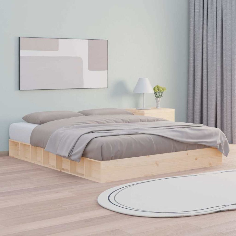 vidaXL Sängram massivt trä 180x200 cm
