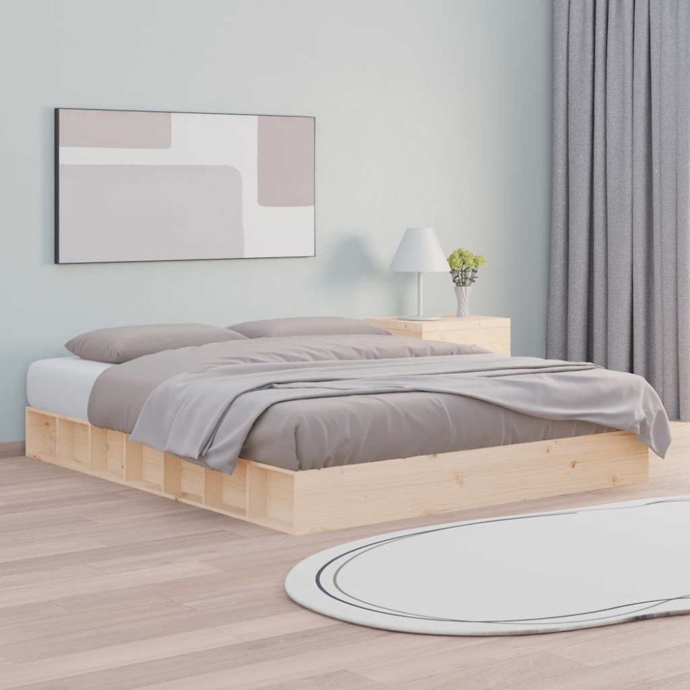 vidaXL Sängram 160x200 cm massivt trä