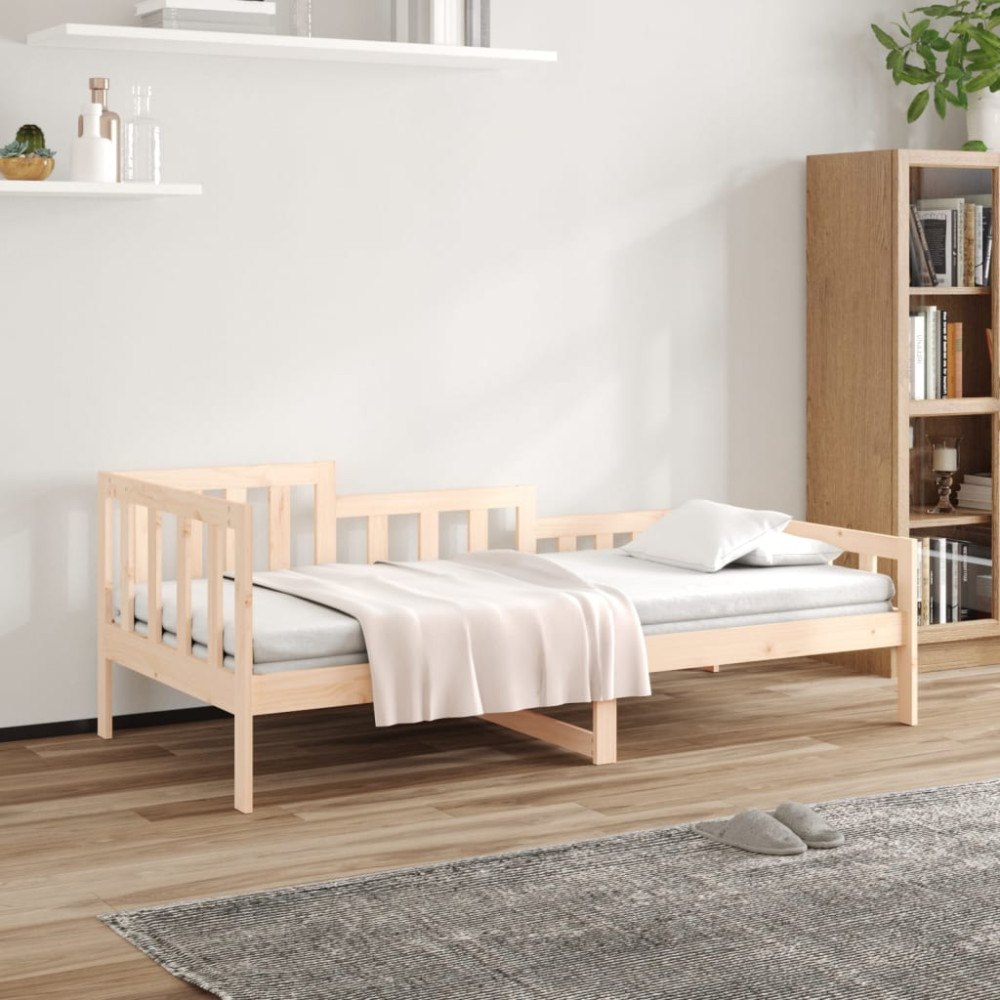 vidaXL Dagbädd utan madrass 90x190 cm massiv furu