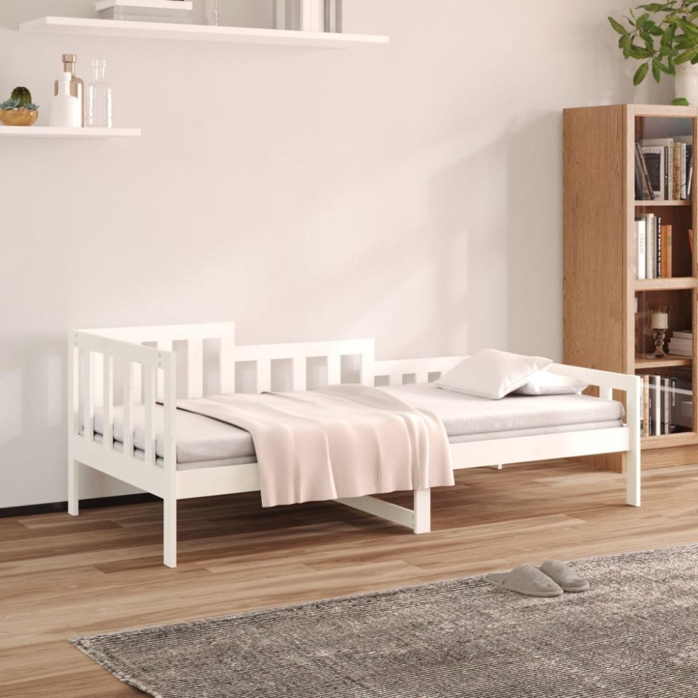 vidaXL Dagbädd utan madrass vit 90x190 cm massiv furu