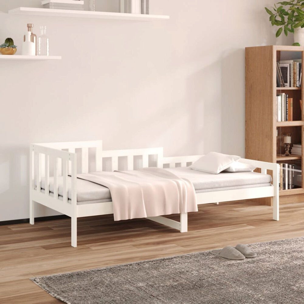 vidaXL Dagbädd utan madrass vit 90x190 cm massiv furu